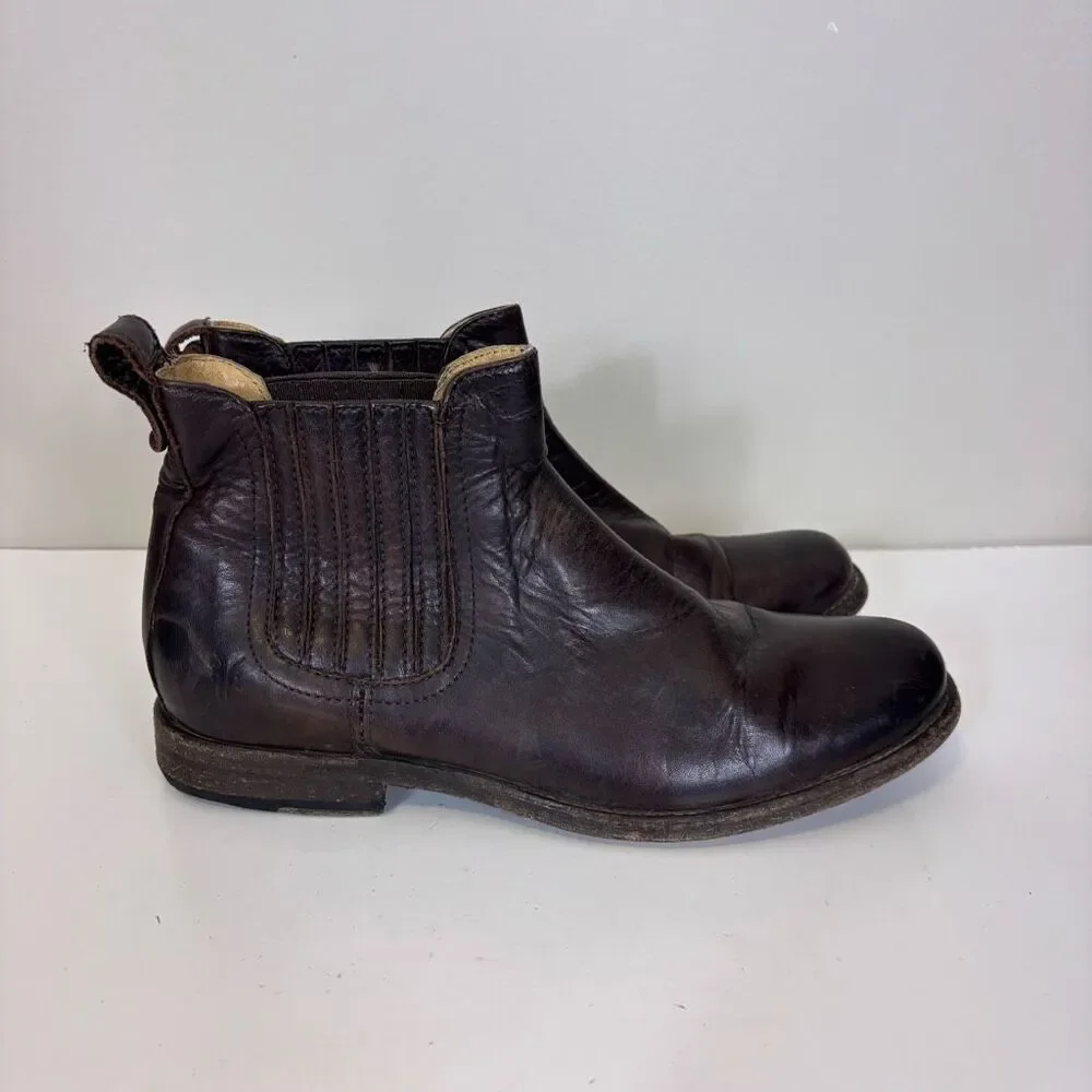 Frye‎ Brown Leather Women's Pull On Chelsea Ankle Boots Size 9